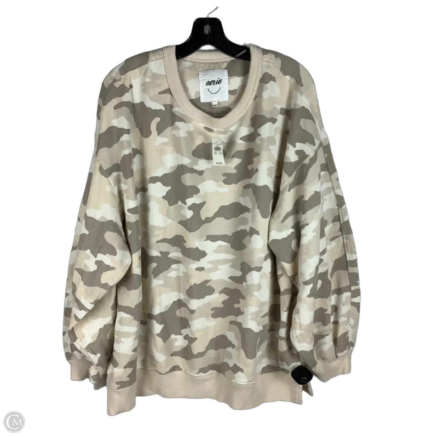 Sweatshirt Crewneck By Aerie In Camouflage Print, Size: L