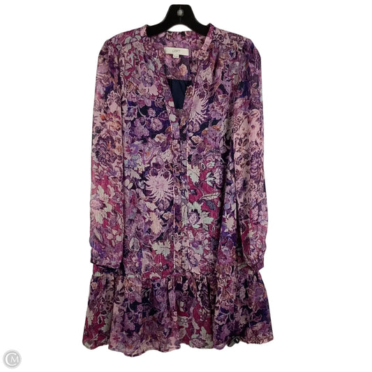 Dress Party Short By Loft In Purple, Size: Xs