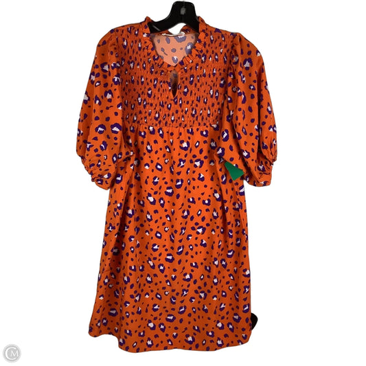 Dress Casual Short By Michelle Mcdowell In Orange & Purple, Size: S
