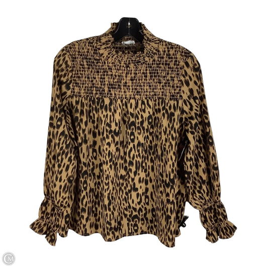 Top Long Sleeve By Thml In Animal Print, Size: S