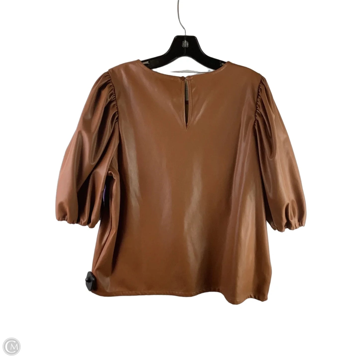 Top Short Sleeve By Mudpie In Brown, Size: M
