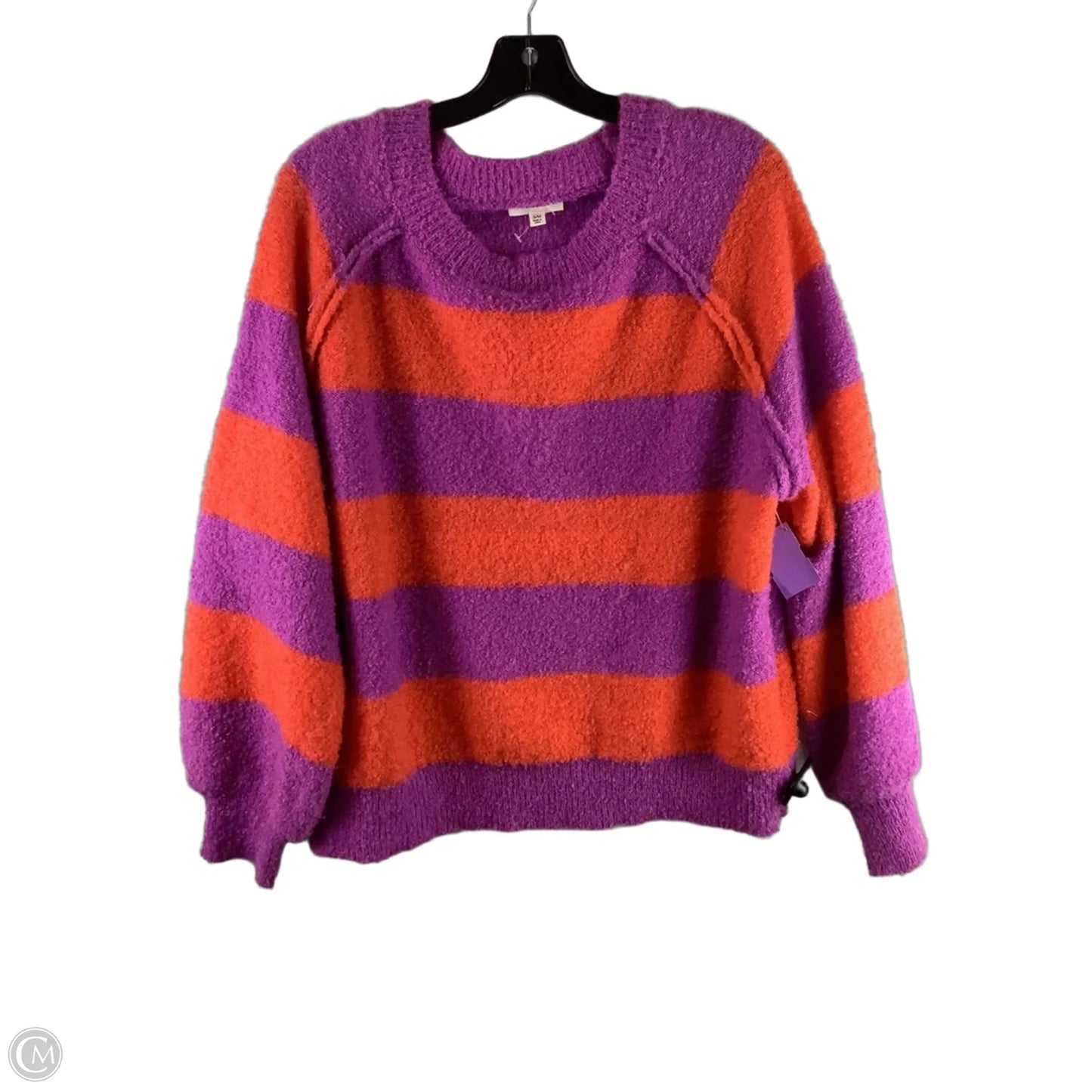 Sweater By Ee Some In Orange & Purple, Size: S