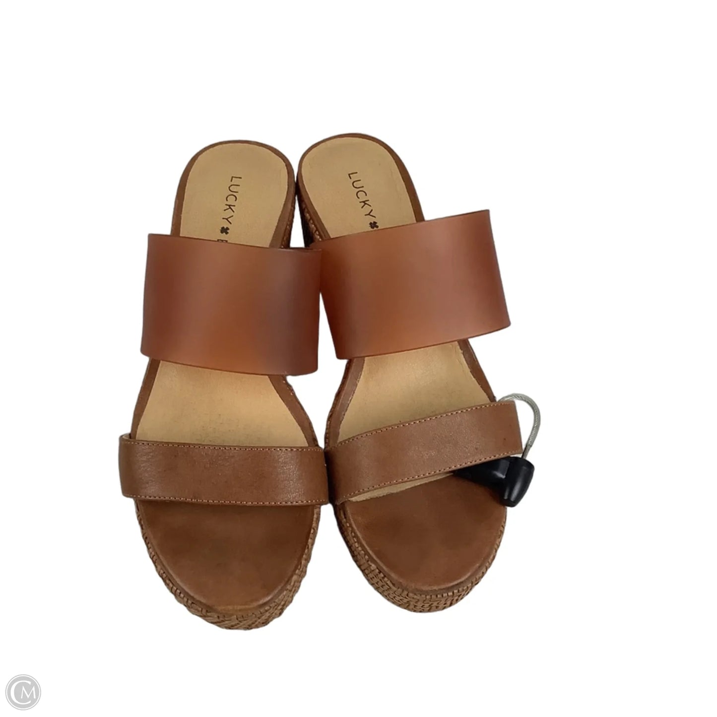 Sandals Heels Platform By Lucky Brand In Brown, Size: 7.5