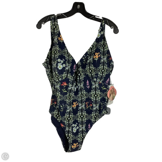 Swimsuit By Target-designer In Floral Print, Size: 1x