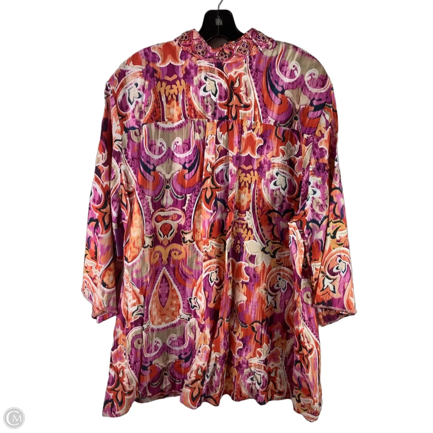 Top Short Sleeve By Chicos In Purple, Size: 1x (20)
