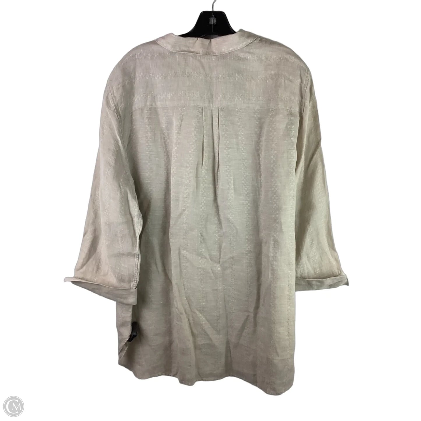 Top Long Sleeve By Chicos In Tan, Size: 18