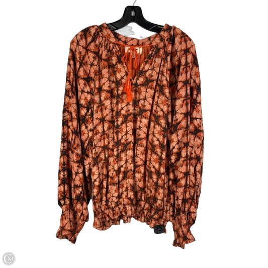 Top Long Sleeve By Porridge In Orange, Size: Xl