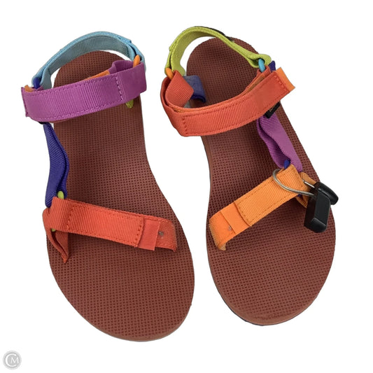 Sandals Flats By Teva In Multi-colored, Size: 8