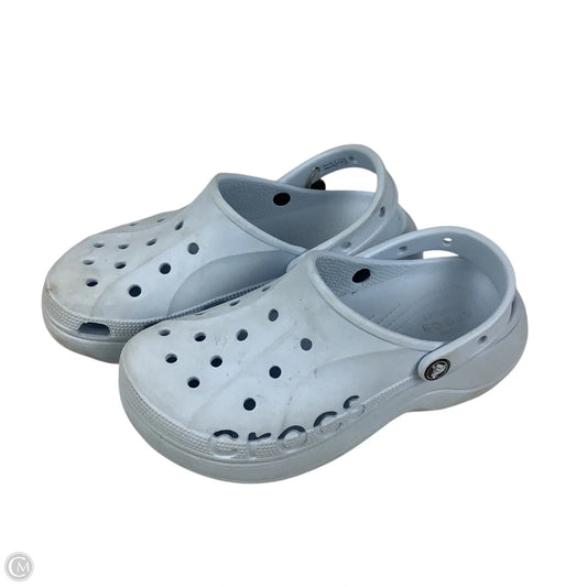 Sandals Heels Platform By Crocs In Blue, Size: 8
