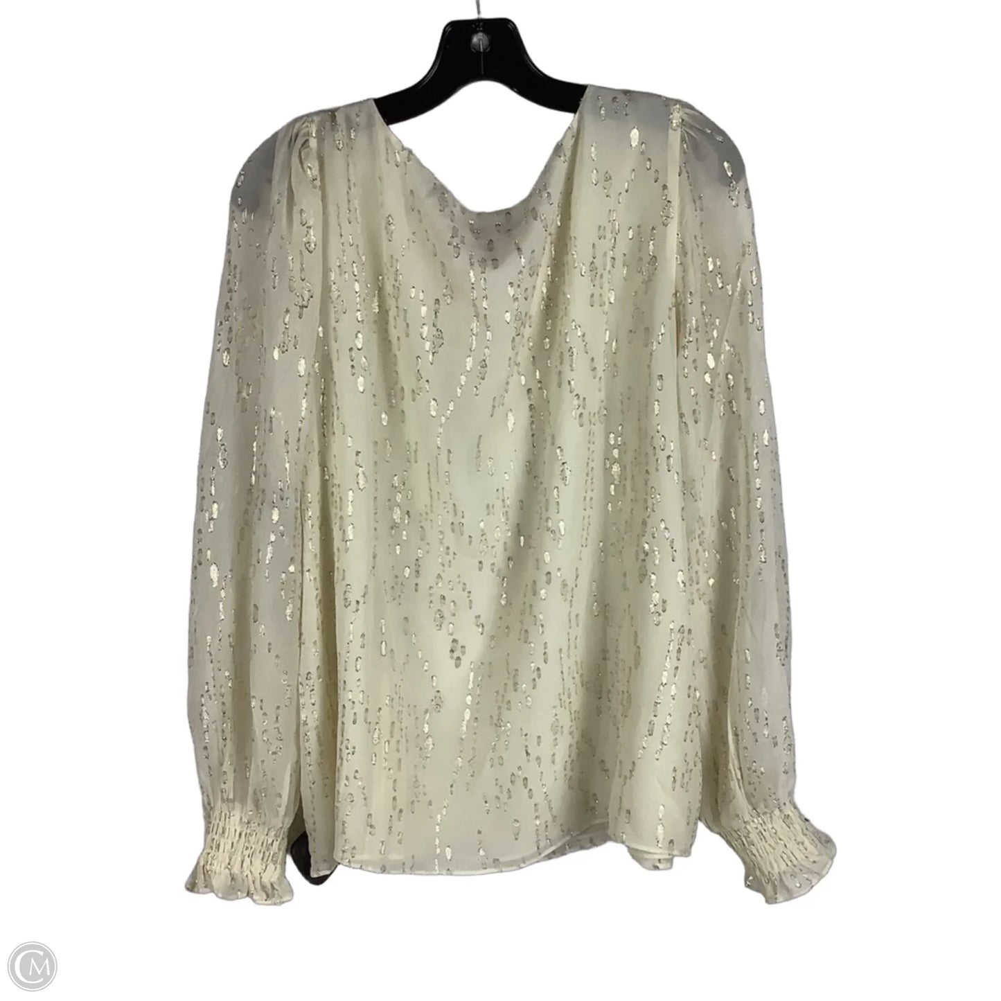 Top Long Sleeve Designer By Lilly Pulitzer In Gold, Size: Xl