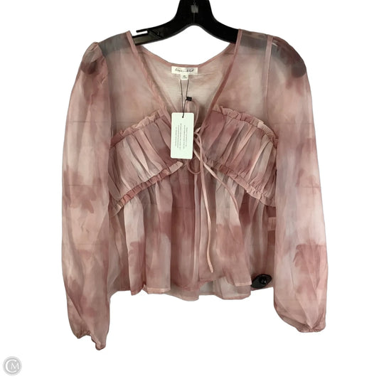 Top Long Sleeve By Line & Dot In Pink, Size: Xs