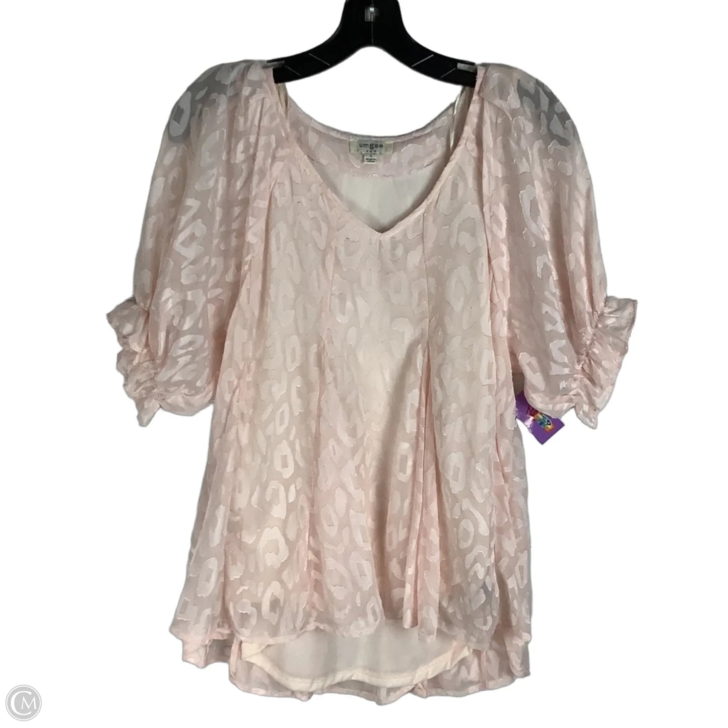 Top Short Sleeve By Umgee In Pink, Size: S