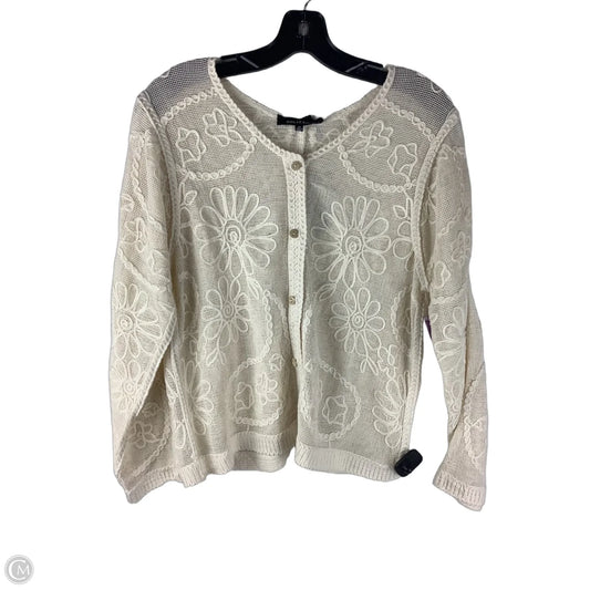 Cardigan By Solitaire In Cream, Size: M