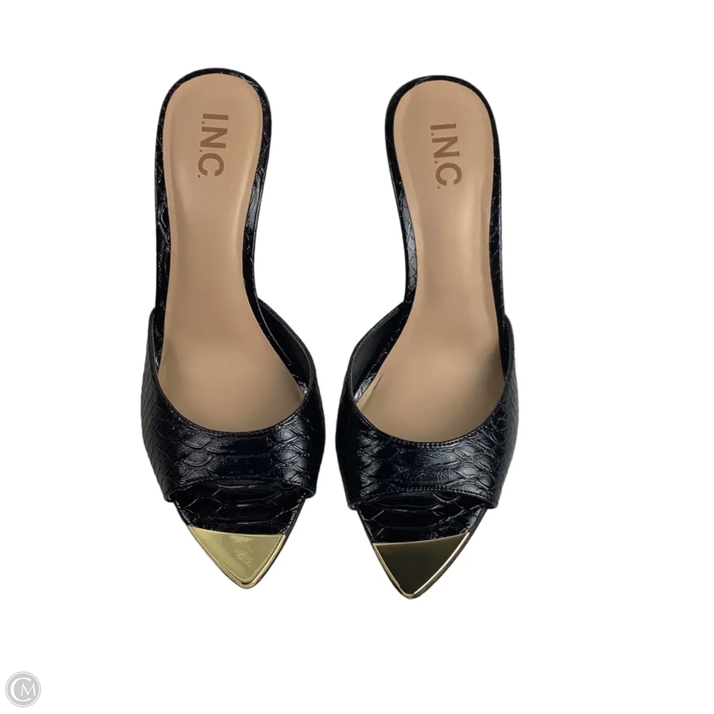 Sandals Heels Stiletto By Inc In Black, Size: 9.5