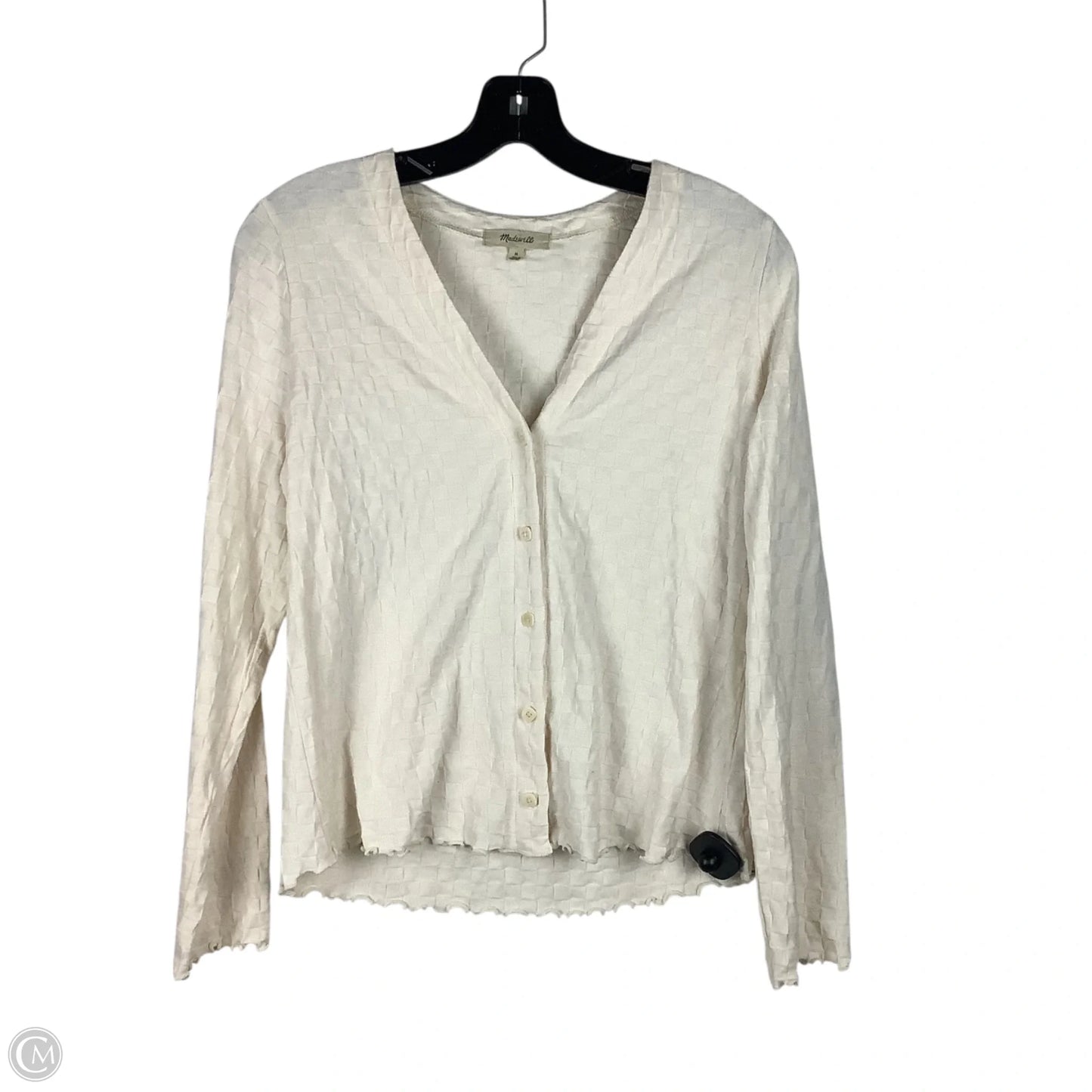 Top Long Sleeve By Madewell In Cream, Size: M