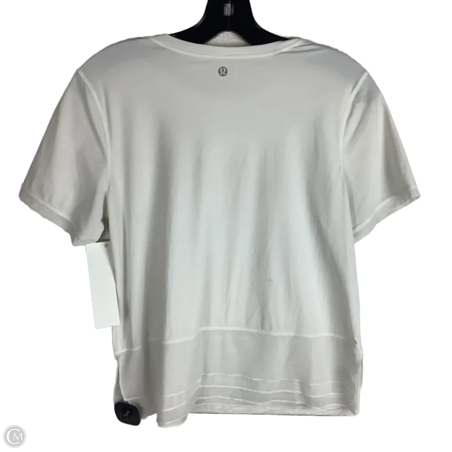 Athletic Top Short Sleeve By Lululemon In White, Estimated Size 4