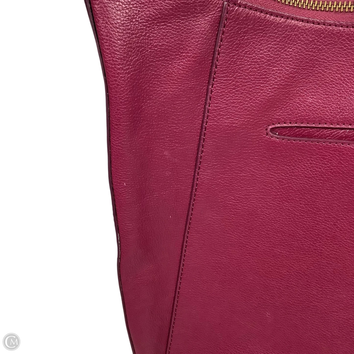 Handbag Leather By Fossil, Size: Medium