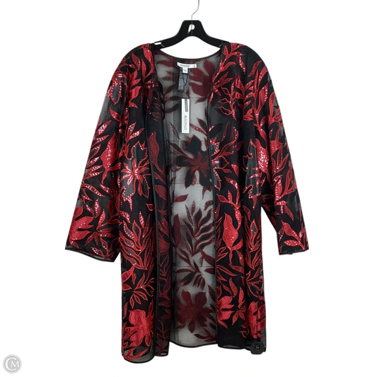 Kimono By Chicos In Black & Red, Size: Xxl