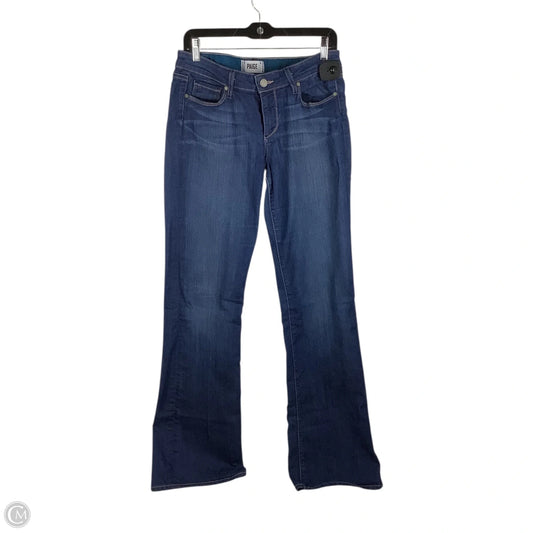Jeans Boot Cut By Paige In Blue Denim, Size: 8 (29)