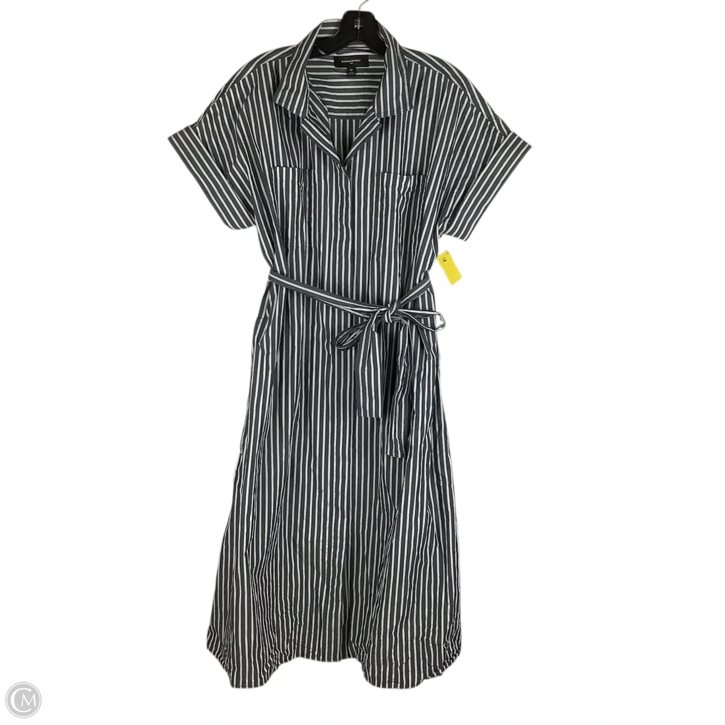 Dress Party Midi By Banana Republic In Striped Pattern, Size: M