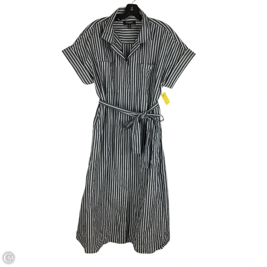 Dress Party Midi By Banana Republic In Striped Pattern, Size: M