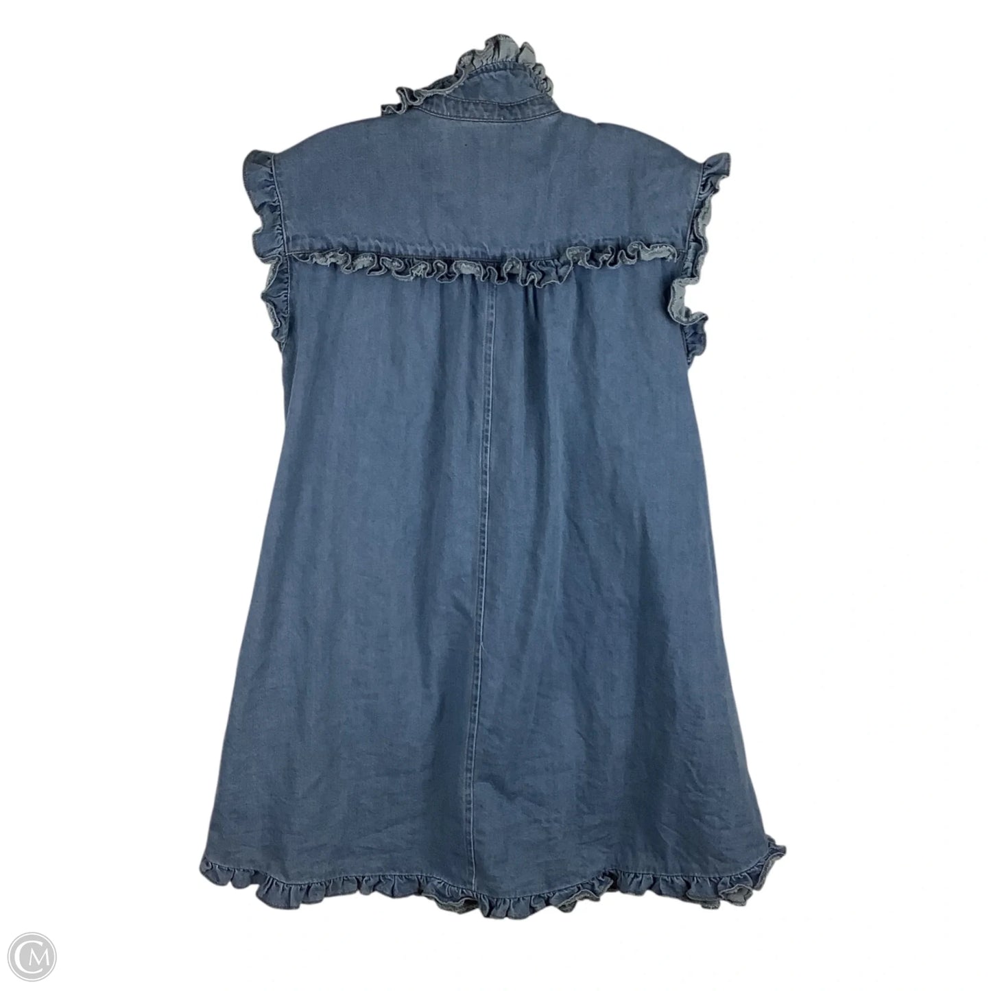 Dress Casual Midi By Olivaceous In Blue Denim, Size: L