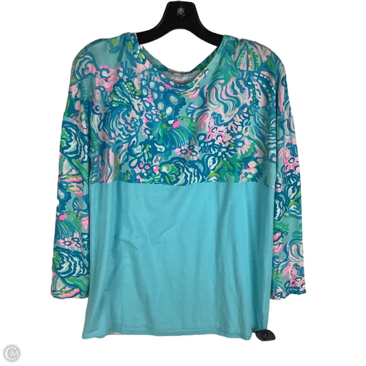 Top Long Sleeve Designer By Lilly Pulitzer In Blue, Size: S