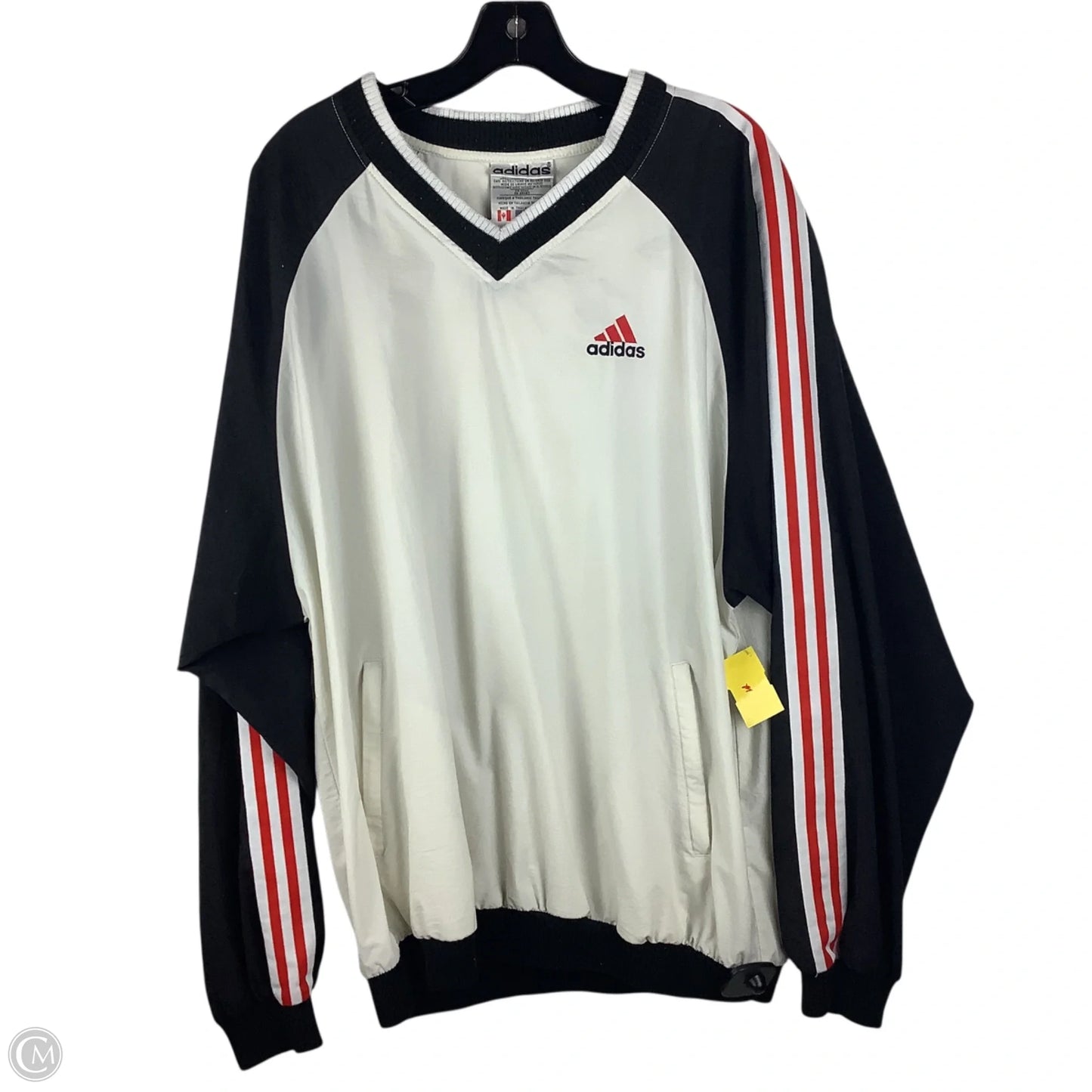 Jacket Shirt By Adidas In Black & White, Size: L
