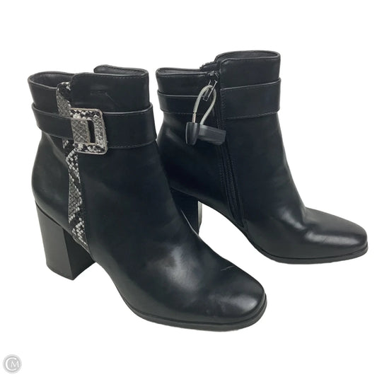 Boots Ankle Heels By Limited In Black, Size: 8.5