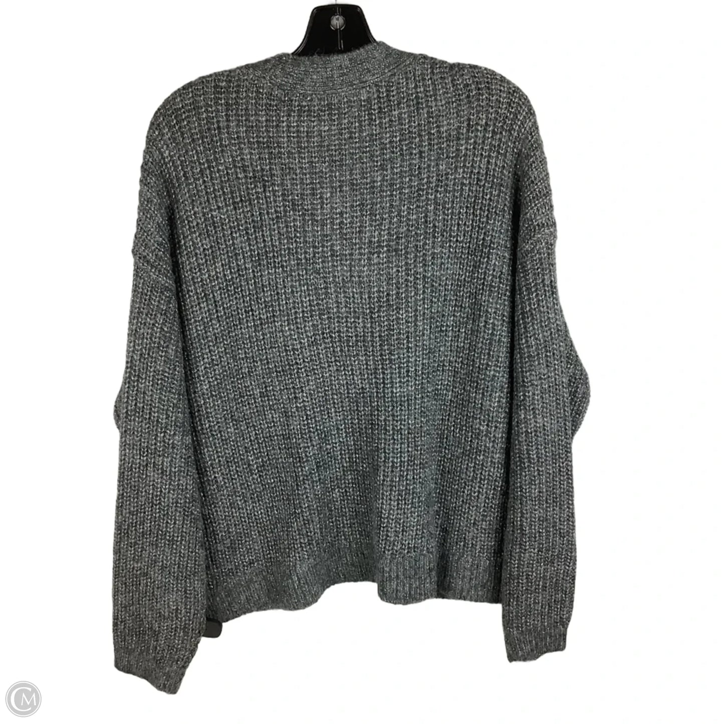 Sweater Cardigan By Loft In Grey, Size: L