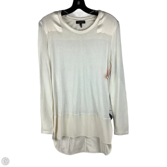Top Long Sleeve By Rag And Bone In White, Size: S