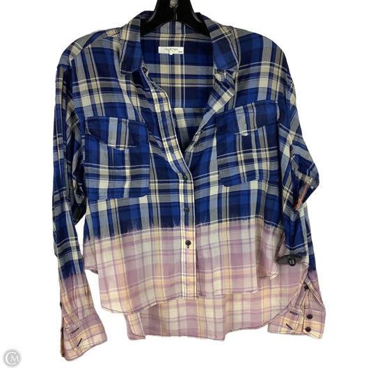 Top Long Sleeve By Rag And Bone In Blue & Pink, Size: Xs