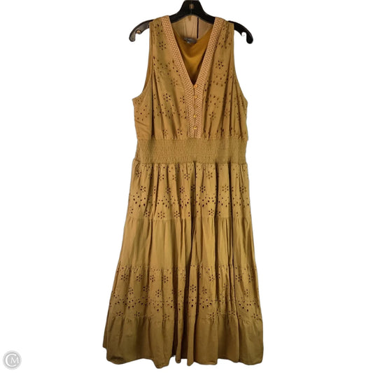 Dress Casual Maxi By Clothes Mentor In Yellow, Size: 2x