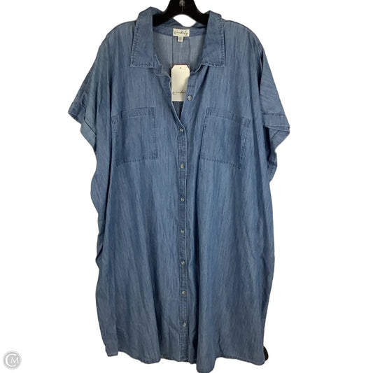 Dress Casual Short By Wonderly In Blue Denim, Size: 4x