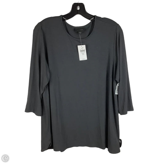 Top 3/4 Sleeve By J. Jill In Grey, Size: 1x