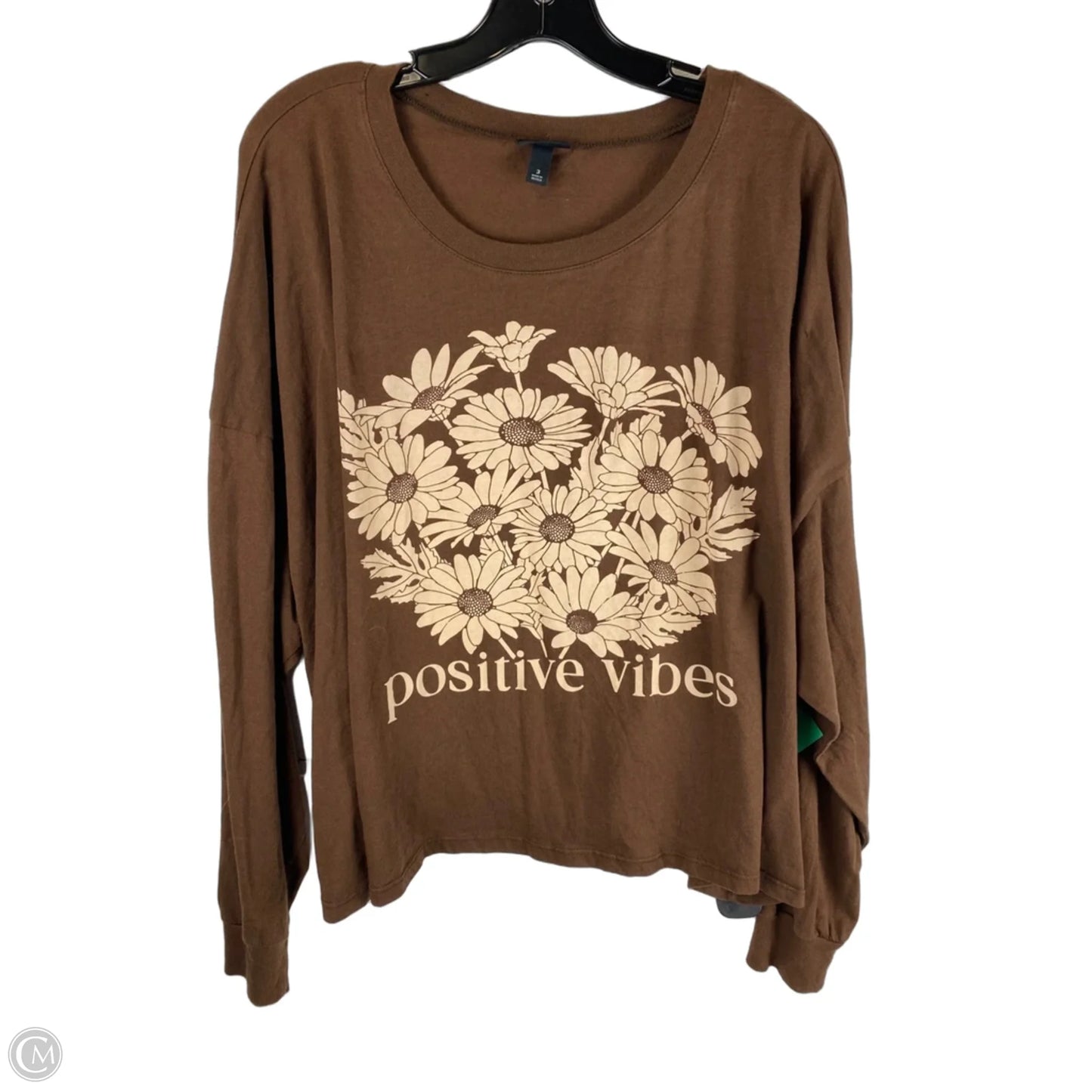 Top Long Sleeve By Torrid In Brown, Size: 3x