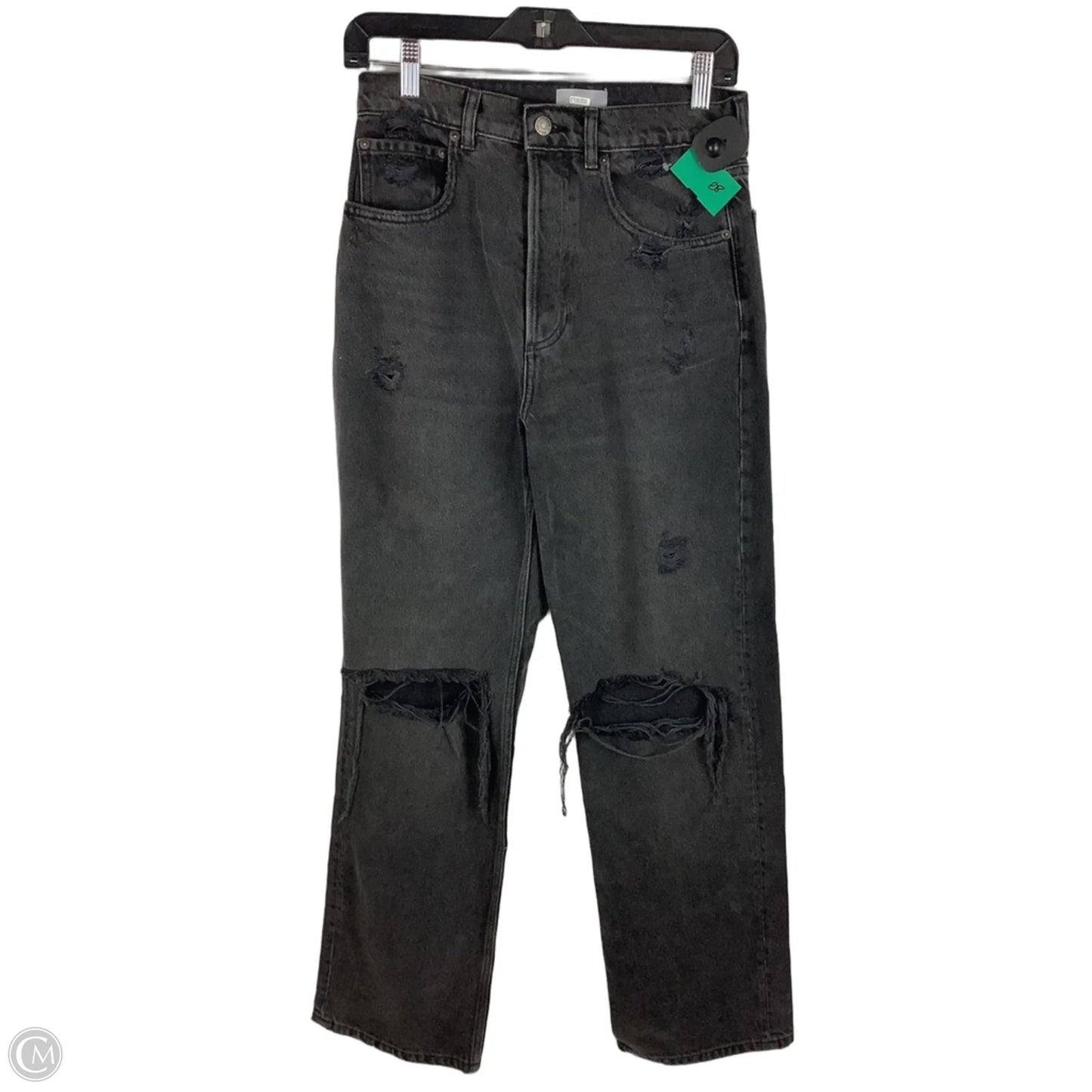 Jeans Straight By Clothes Mentor In Black Denim, Size: 4
