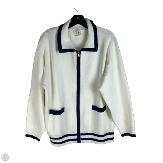 Sweater By Ssys In White, Size: L