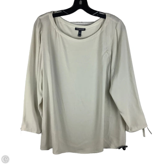 Top Long Sleeve By Eileen Fisher In Cream, Size: Lp