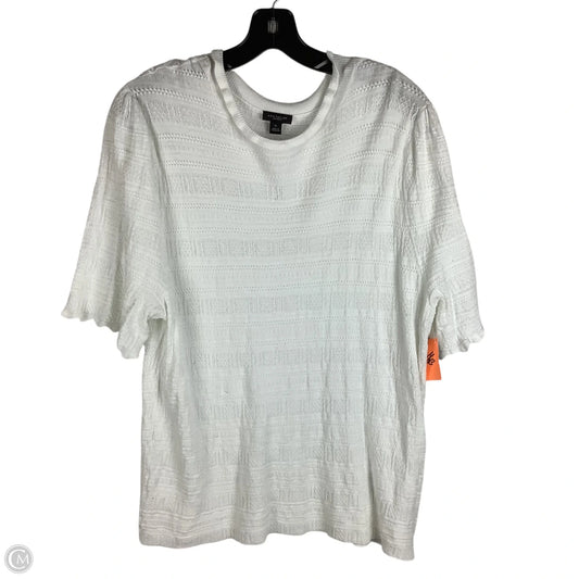 Top Long Sleeve By Ann Taylor In White, Size: Xl
