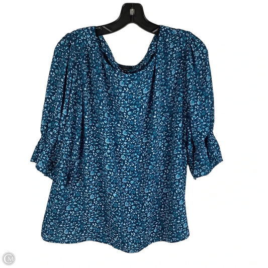 Top Long Sleeve By Ann Taylor In Blue, Size: Xl
