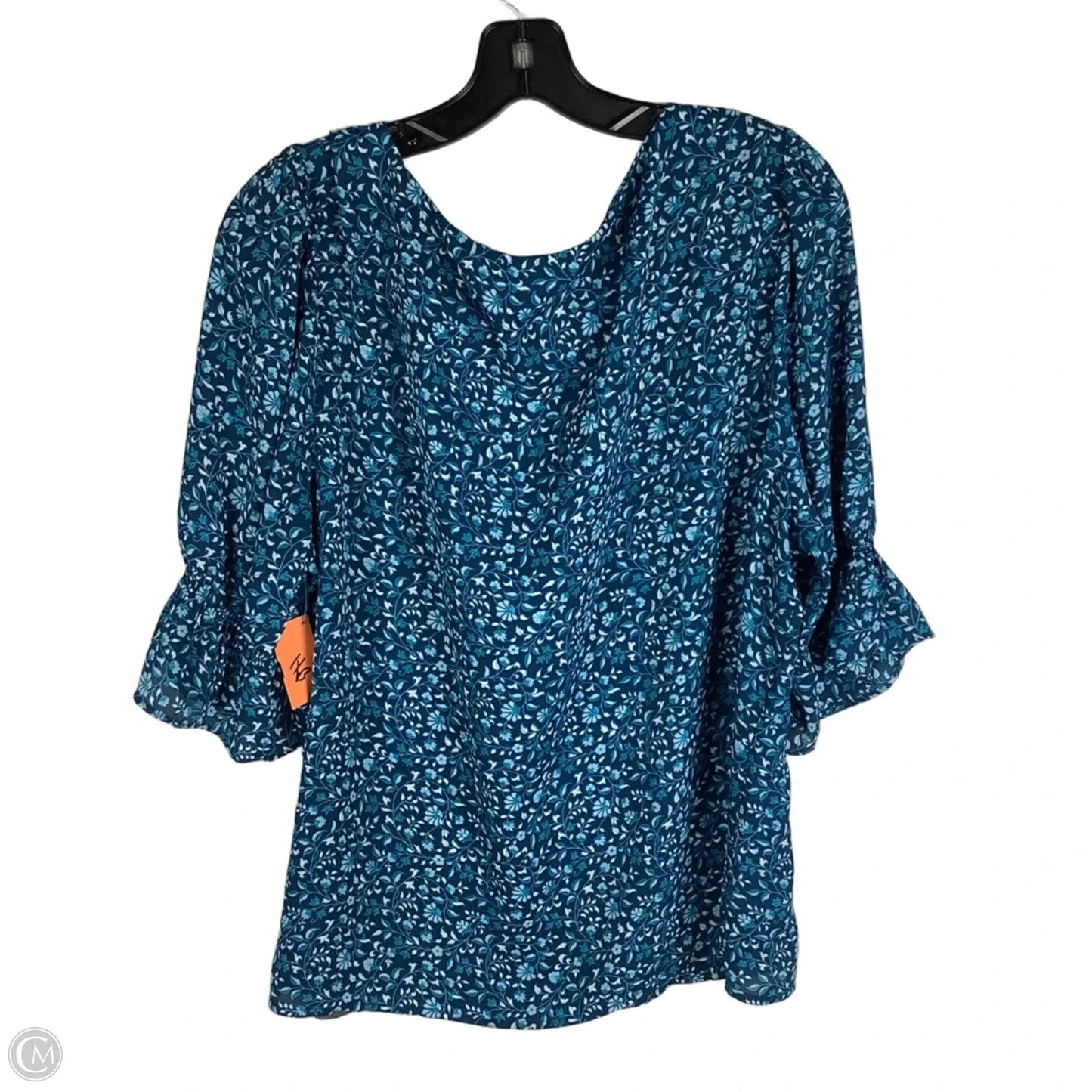 Top Long Sleeve By Ann Taylor In Blue, Size: Xl