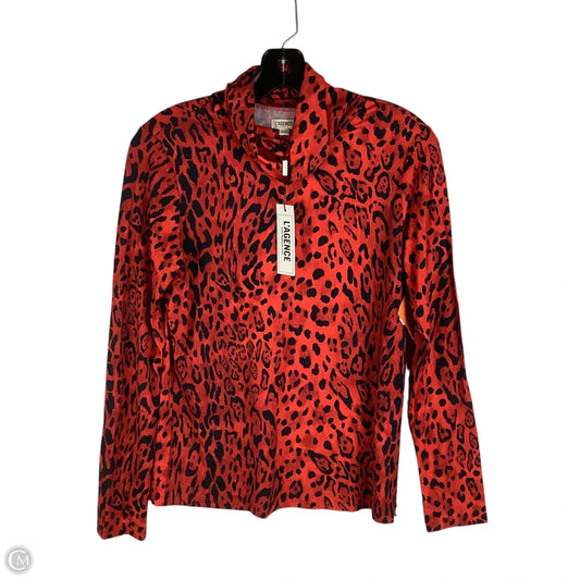 Top Long Sleeve By L Agence In Red, Size: M