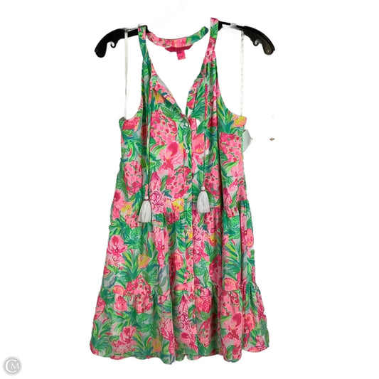 Dress Designer By Lilly Pulitzer In Green & Pink, Size: Xs