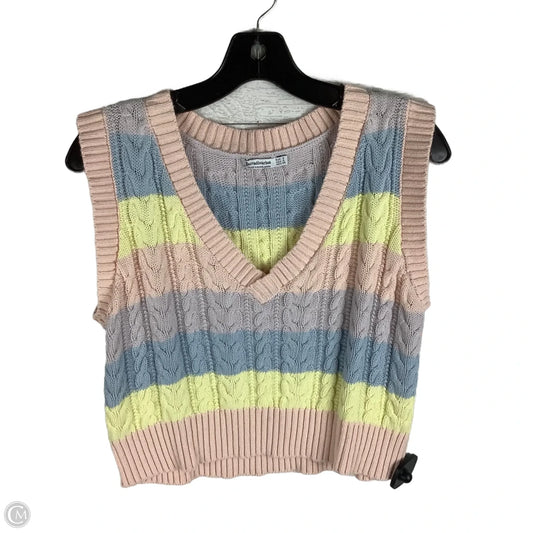 Vest Sweater By Stradivarius In Multi-colored, Size: S