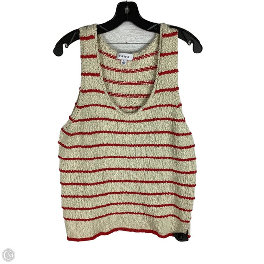 Top Sleeveless By Evereve In Striped Pattern, Size: Xl