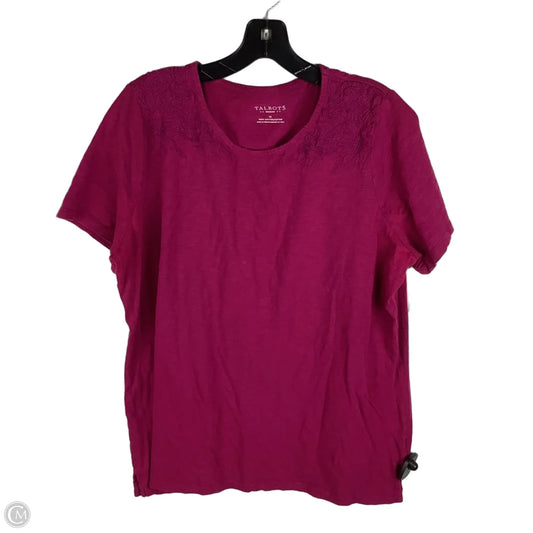 Top Short Sleeve Basic By Talbots In Pink, Size: 1x