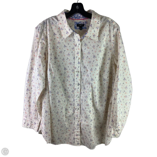 Top Long Sleeve By Talbots In Floral Print, Size: 1x