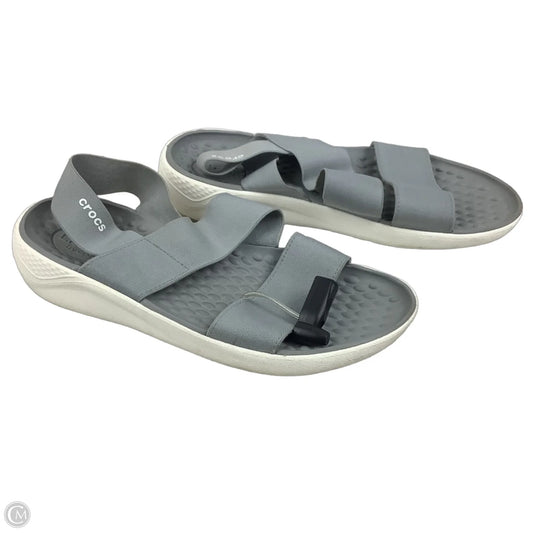 Sandals Sport By Crocs In Grey, Size: 9