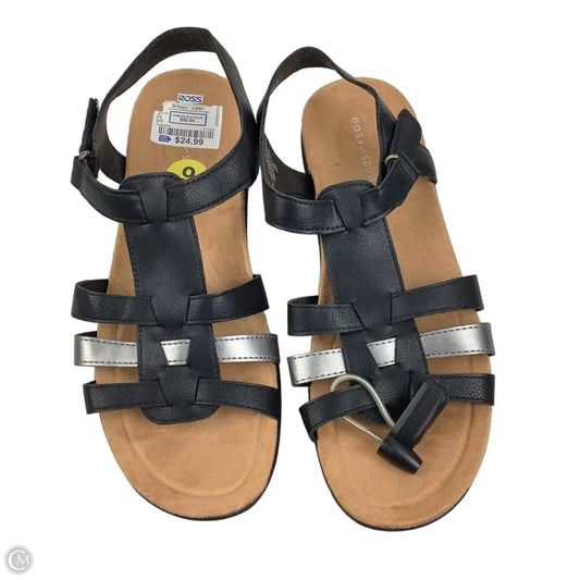 Sandals Flats By Easy Spirit In Black, Size: 9